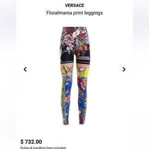 VERSACE Floralmania print leggings size IT40